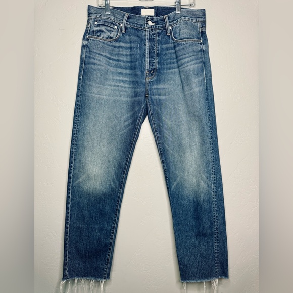 MOTHER Jeans Chaser Ankle Fray BOOTCAMP SZ 33 NEW! - Picture 2 of 16